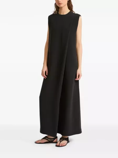 Rochie maxi Yves Salomon de mătase negru