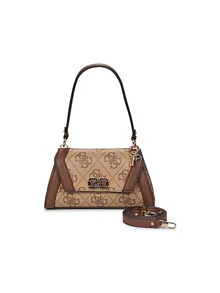 Crossbody torbica Guess z avtogramom rjava