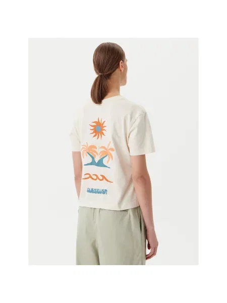 Quiksilver T-Shirt μπεζ