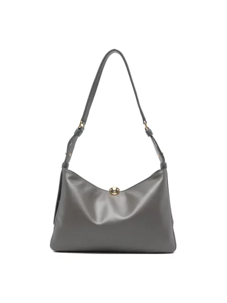 Torebka skórzana Furla bez fiszbin szara