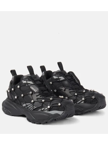 Sneakerși Versace plasă negru
