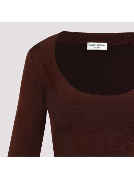 Sukienka mini Saint Laurent brązowa