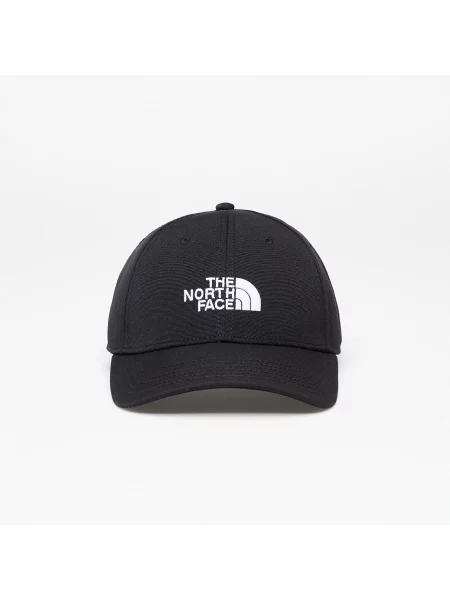 Шапка The North Face черно с апликация бяло