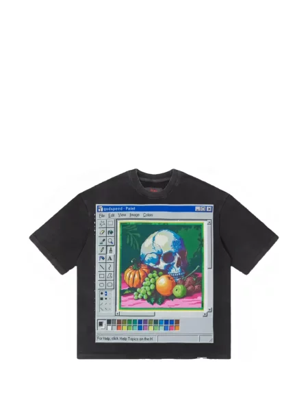 Tricou Godspeed cu imagine gri