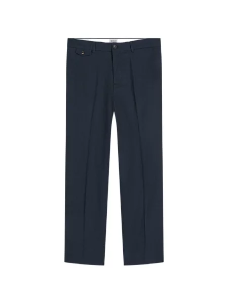 Pantaloni Scotch & Soda cu model herringbone albastru