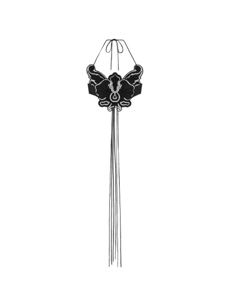 Top halter Blumarine cu gât halter negru