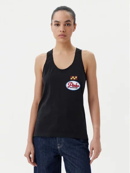 PINKO Топ Noel Regular Fit чорний