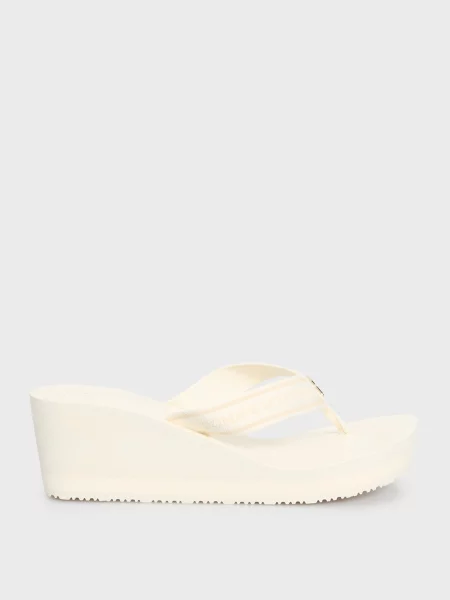 Смугасті в'єтнамки Tommy Hilfiger на танкетці білі