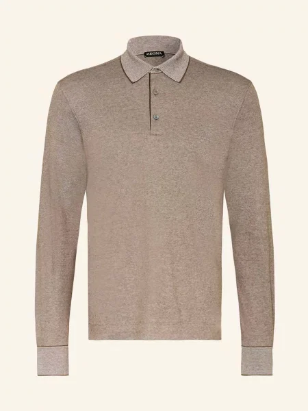 Zegna Žerzejová Polokošile velbloudí