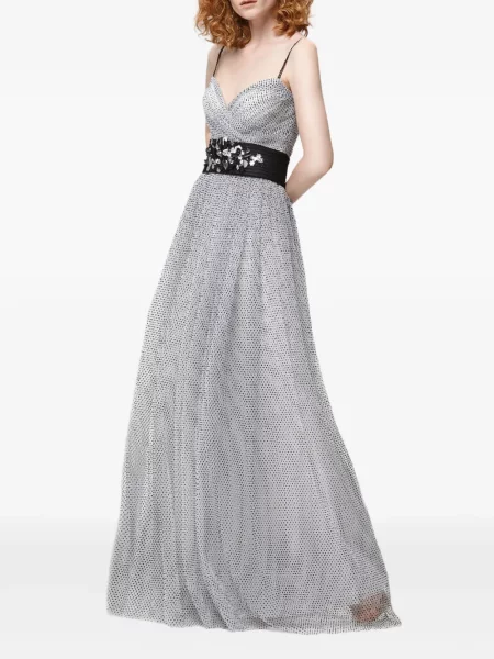 Rochie Gemy Maalouf cu buline alb