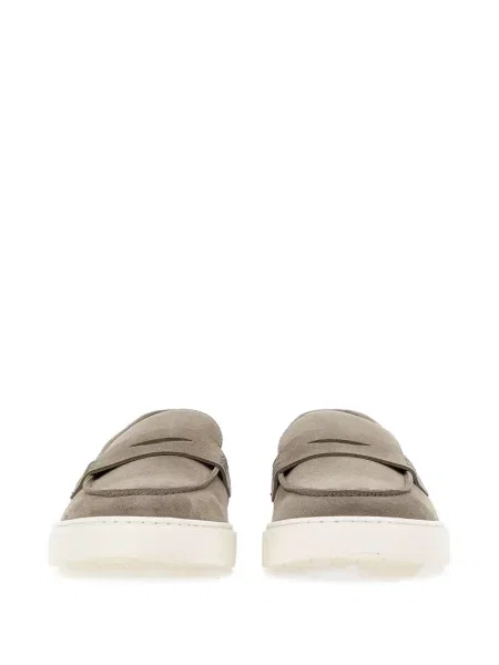 Pantofi loafer Doucal's din piele gri