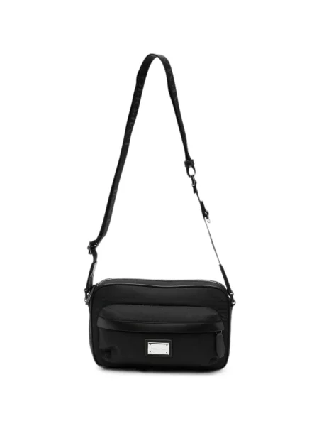 Geantă crossbody Emporio Armani cu autograf negru