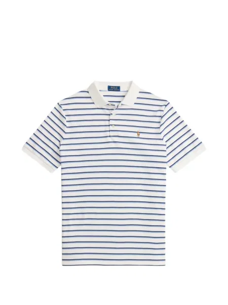 Frotir prugasta polo majica Polo Ralph Lauren s vezom plava