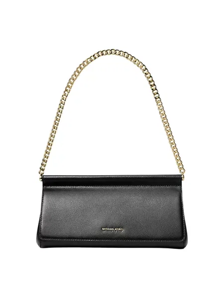 Zawieszka Michael Kors skórzana retro czarna