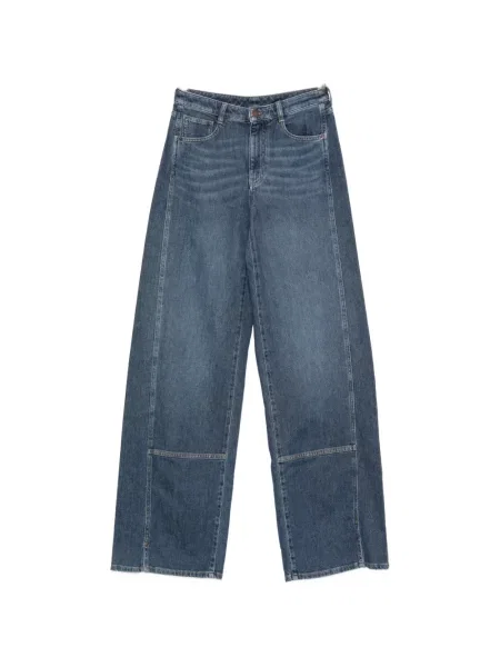 Blugi cu picior larg Emporio Armani albastru