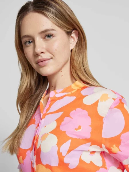 Bluzka o kroju regular fit ze stójką model ‘JANICE’ 0039 Italy