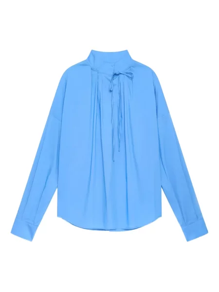 Bluză Maliparmi plisată albastru