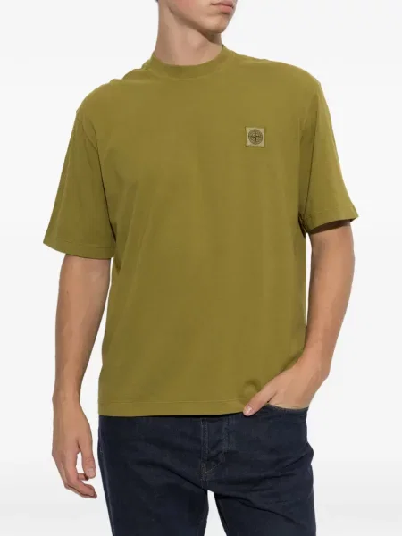 Tricou Stone Island cu strasuri verde