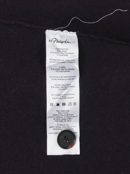 Kardiganas 3.1 Phillip Lim v formos iškirpte mėlyna