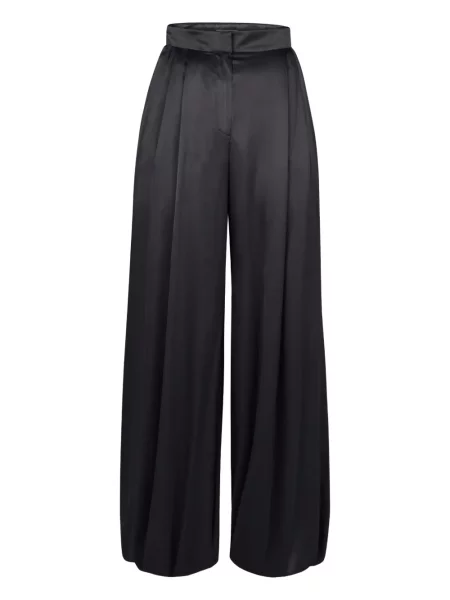 Pantaloni Nina Ricci din satin negru