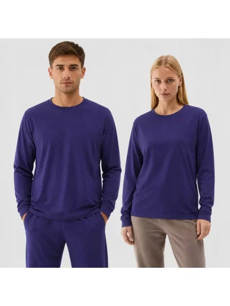 LONGSLEEVE UNISEX 4F BLUZKA MĘSKA Z DŁUGIM RĘKAWEM S niebieska
