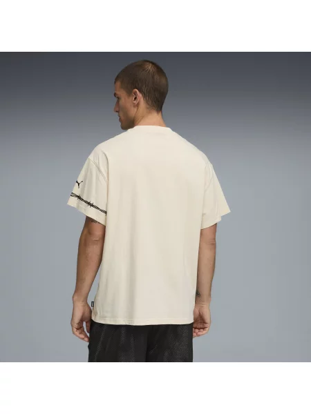 PUMA koszulka koszykarska Swish N Ink II o kroju oversize Akcesoria S biały