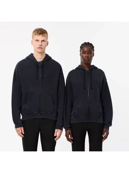 Lacoste Luźny Krój Bluzy Z Kapturem czarna