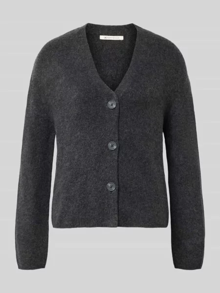 Kurtka z dzianiny o kroju regular fit z dekoltem w serek Tom Tailor Denim