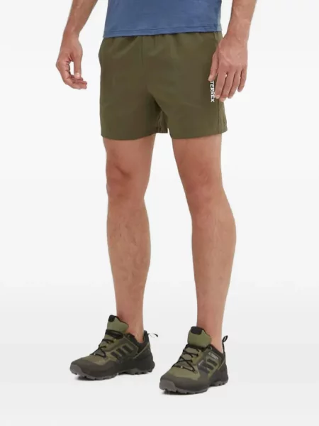Csíkos tornaterem rövidnadrág Adidas nyomtatás kék