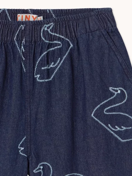 Tinycottons Дитячі джинси BIG SWANS DENIM PANT