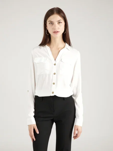 VERO MODA Bluză BUMPY' alb