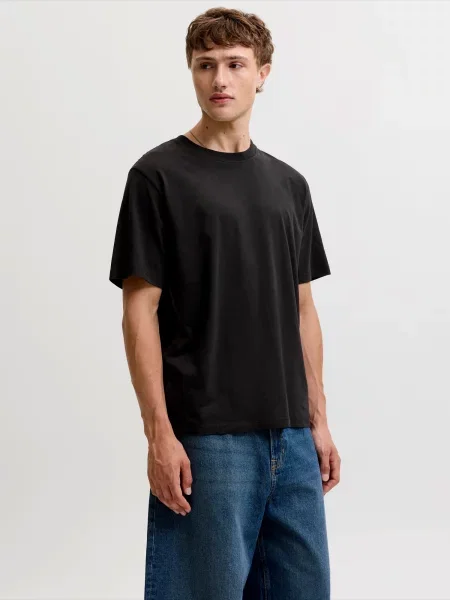 JACK & JONES Tricou JORURBAN albastru / negru alb