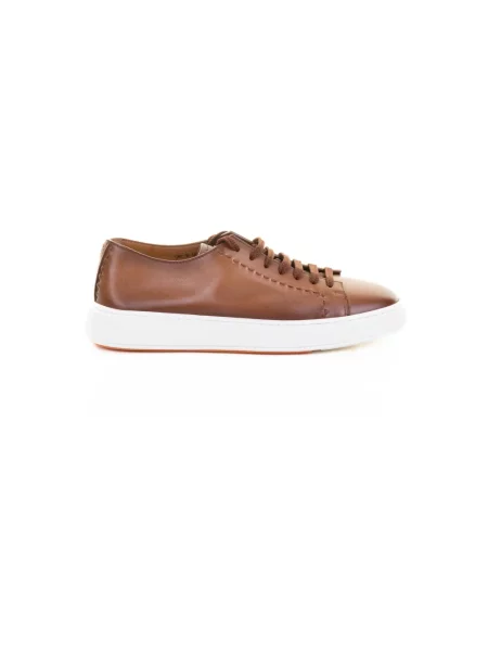 Sneakersy Santoni brązowe