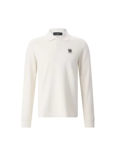 Koszulka polo Belstaff z długim rękawem beżowa