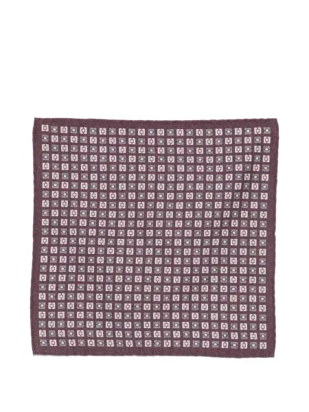Fular Eleventy cu imprimeu geometric roșu