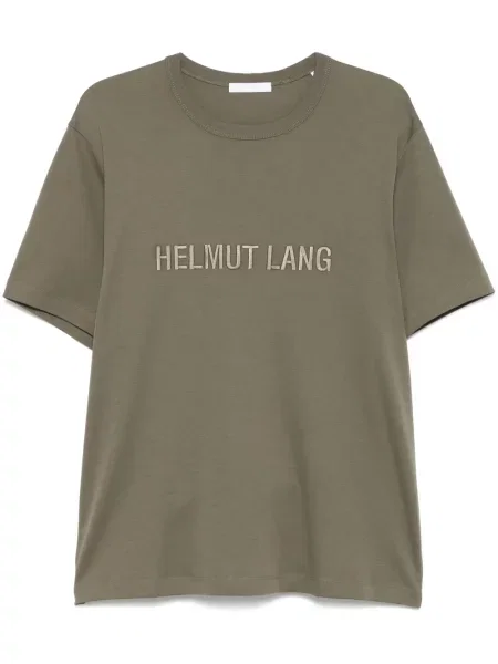 Tricou Helmut Lang cu broderie verde