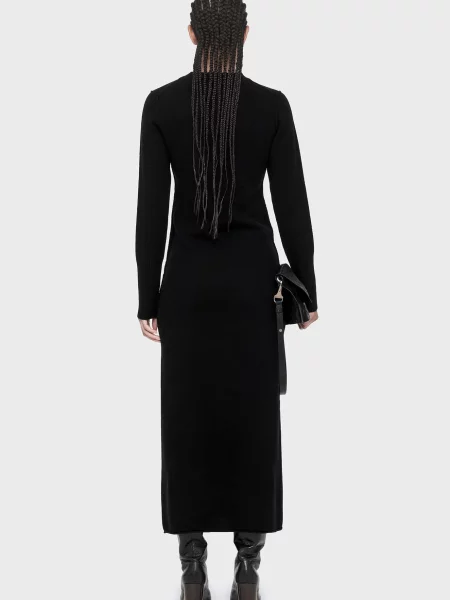 Шерстяное платье Allsaints черное