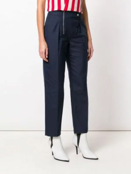 Kalhoty Calvin Klein 205w39nyc s vysokým pasem modré