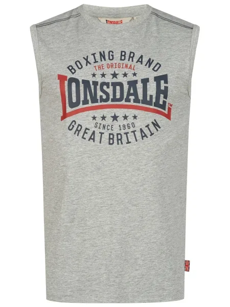 LONSDALE Tricou bleumarin / amestecat / roșu gri