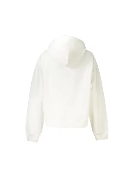 Bluza z kapturem Tommy Jeans z kapturem retro z długim rękawem biała