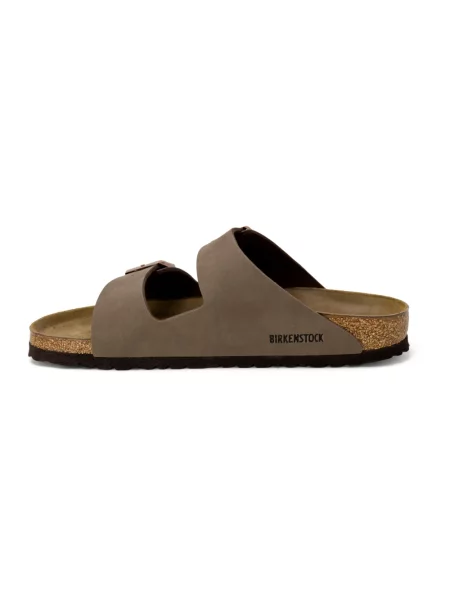 Klapki Birkenstock skórzane brązowe