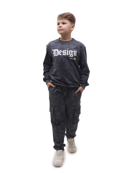 Дитячий Спортивний костюм STREAM темно-сірий віскоза/поліестер сірий
