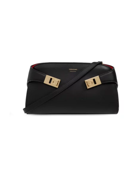 Torebka crossbody Ferragamo skórzana czarna