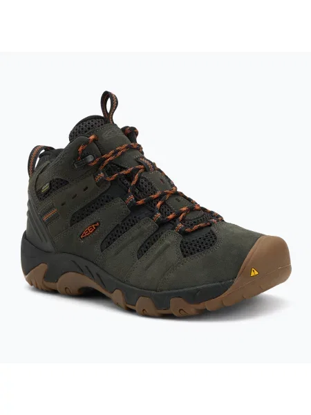 Черевики трекінгові KEEN Headout Mid Waterproof black olive/fossil orange чорні