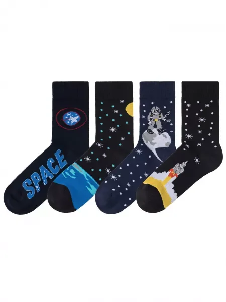 H.I.S Nogavice modra / nočno modra / rdeča bela