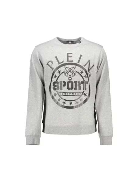 Bluza z nadrukiem Plein Sport z długim rękawem szara