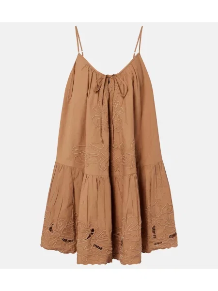 Rochie Juliet Dunn cu broderie bej
