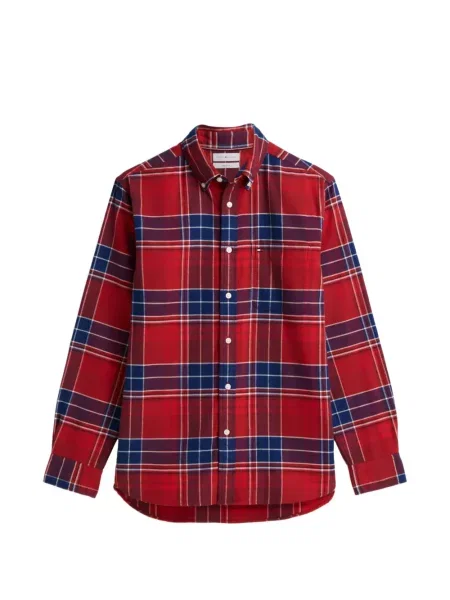 Cămașă Tommy Hilfiger în carouri roșu