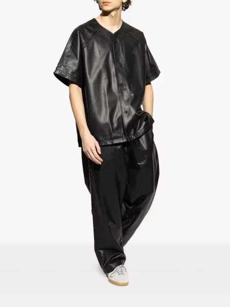 Pantaloni Adidas din piele albastru