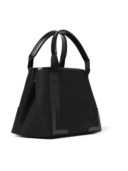 Lniana torebka Balenciaga czarna